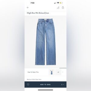 Abercrombie & Fitch High Rise 90s Relaxed Jeans